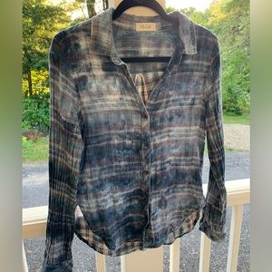 S Bella Dahl Plaid Cozy Crinkle Cotton - like new! Revolve Anthropologie